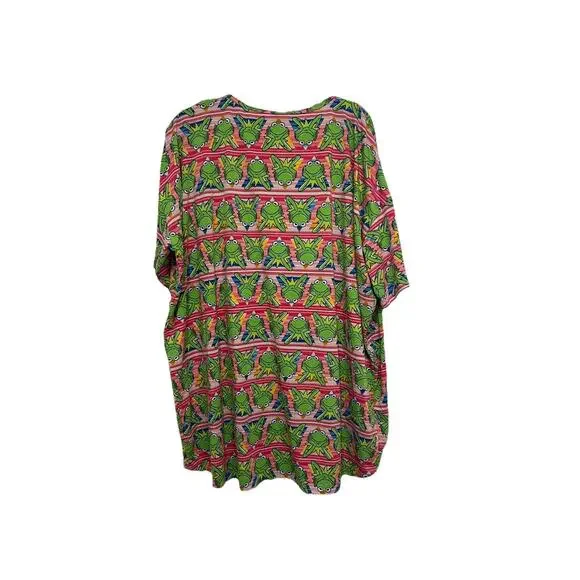 LuLaRoe Disney Kermit The Frog Bright Color Block 3x Irma Tunic Top Soft Strech - Picture 2 of 8